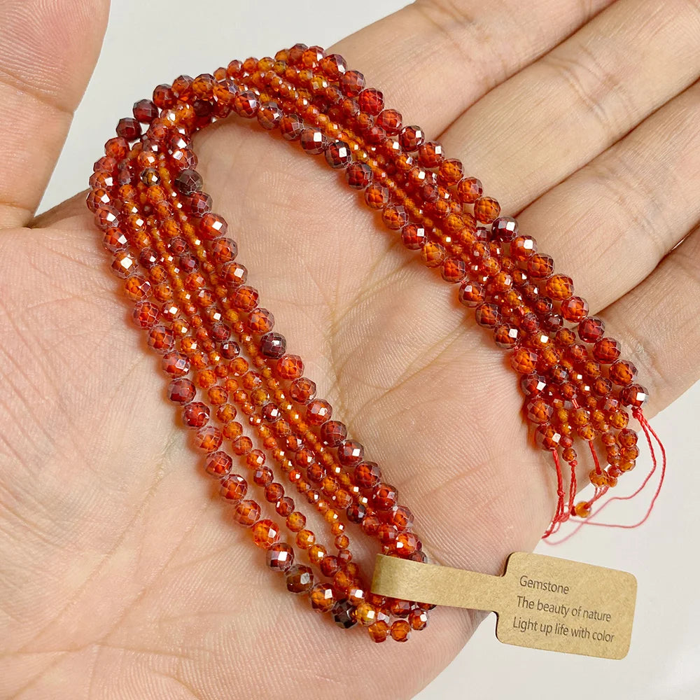 Tiny Gemstone Beads, Warm Tones in yellow, orange, wheat, and brown 2 3 4MM, 3 Strands