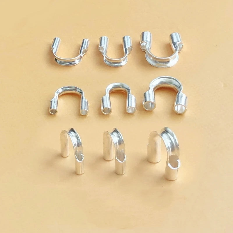 925 Sterling Silver Hypoallergenic Wire Guard Thread Protector Loop Guardian, 10pcs