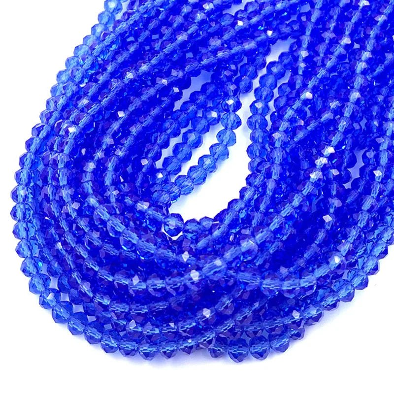 Faceted Crystal Beads, Loose Rondelle Spacers 2 3 4 6 8mm