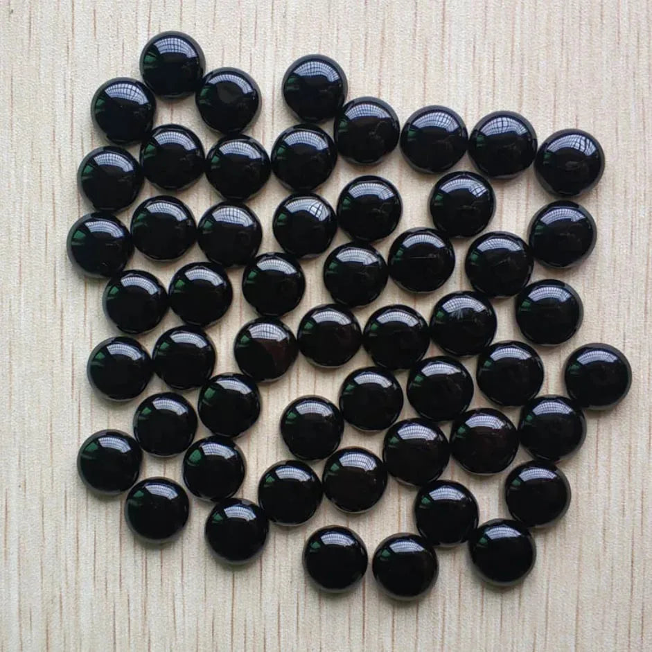 Mixed Round Gemstone Cabochons, 12mm, 50pcs