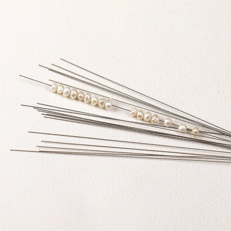 Very fine twisted beading needles, 2pcs