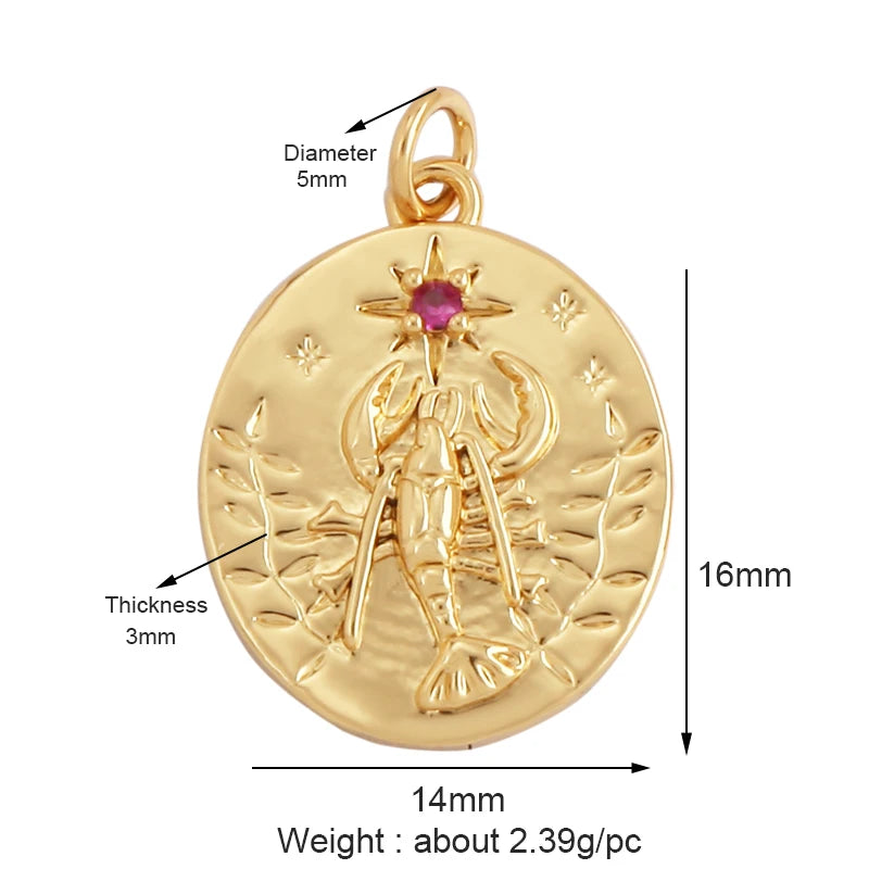 Ocean Jams 18k Gold Plated Zircon Charm Collection