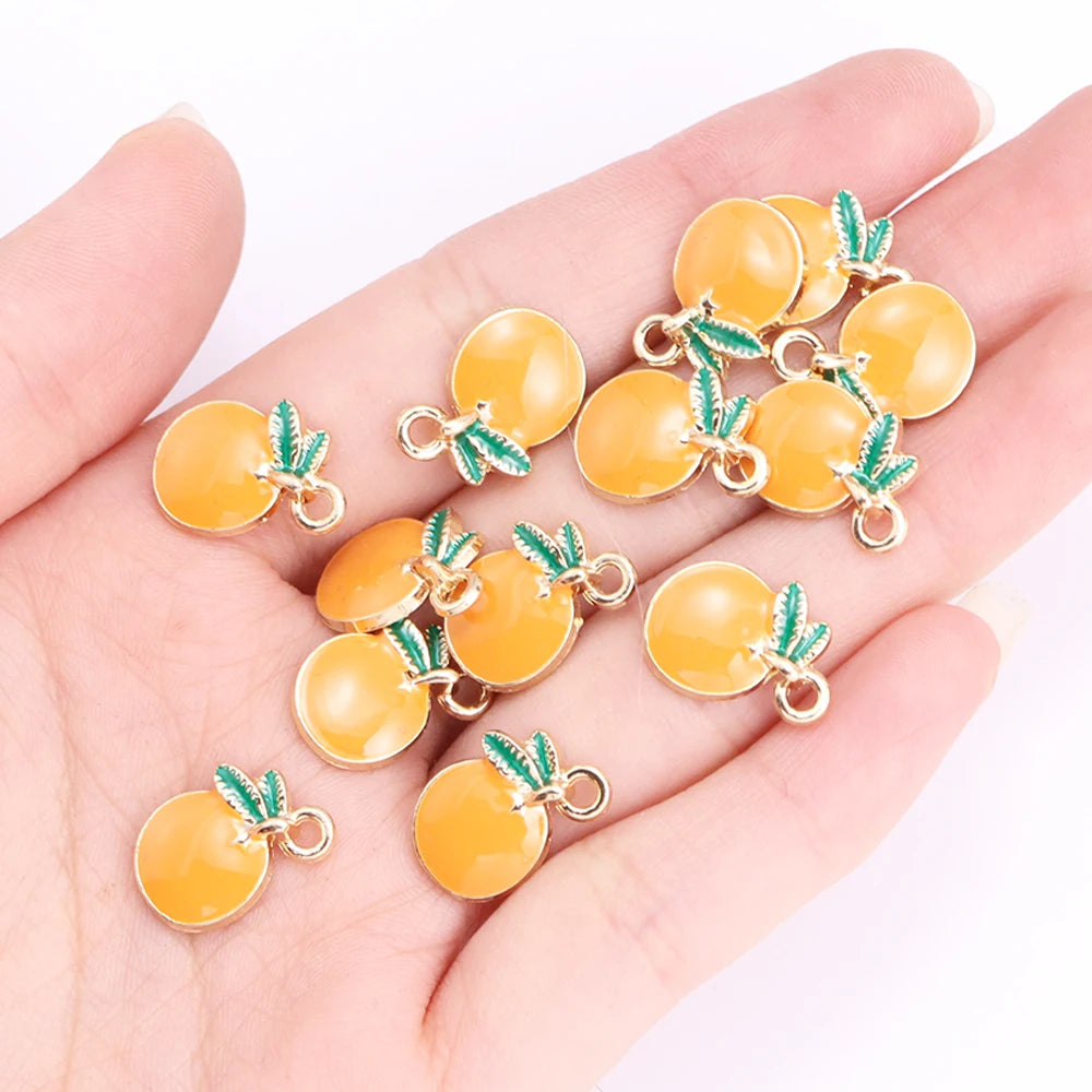 Enamel Strawberry & Friends Resin Charms 10Pcs