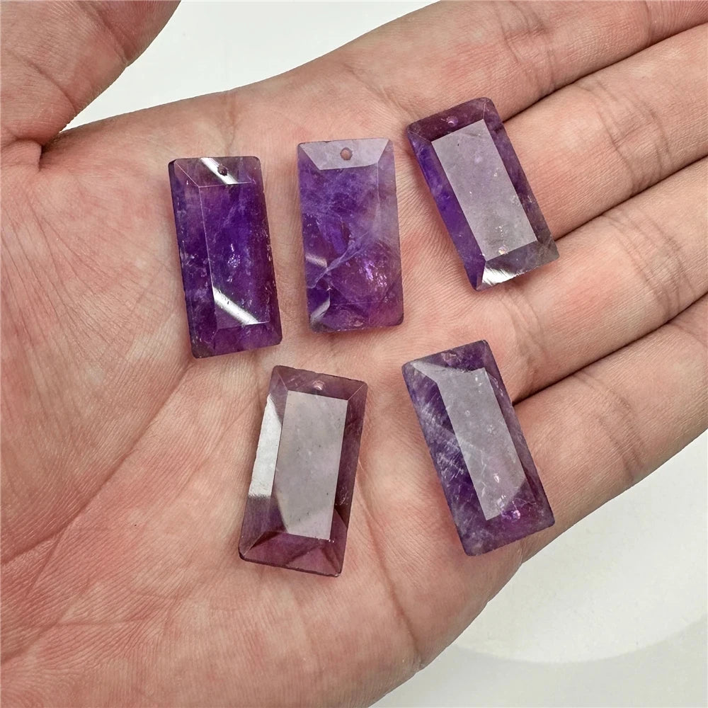 Amethyst Pendant Beads, Natural Healing Gemstones, 9 sizes & Shapes, 2pcs