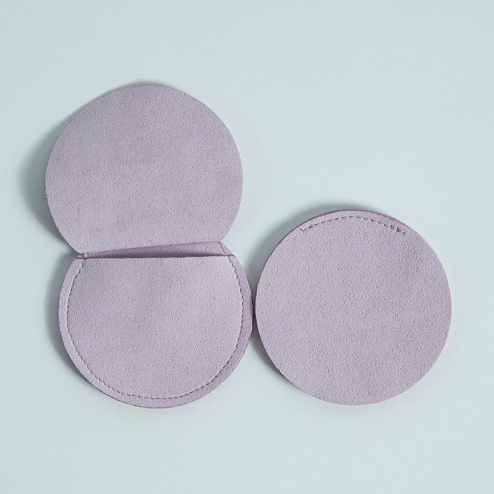 Small Chic Round Gift Pouches,  Microfiber Bags, 5pcs - 7x7cm