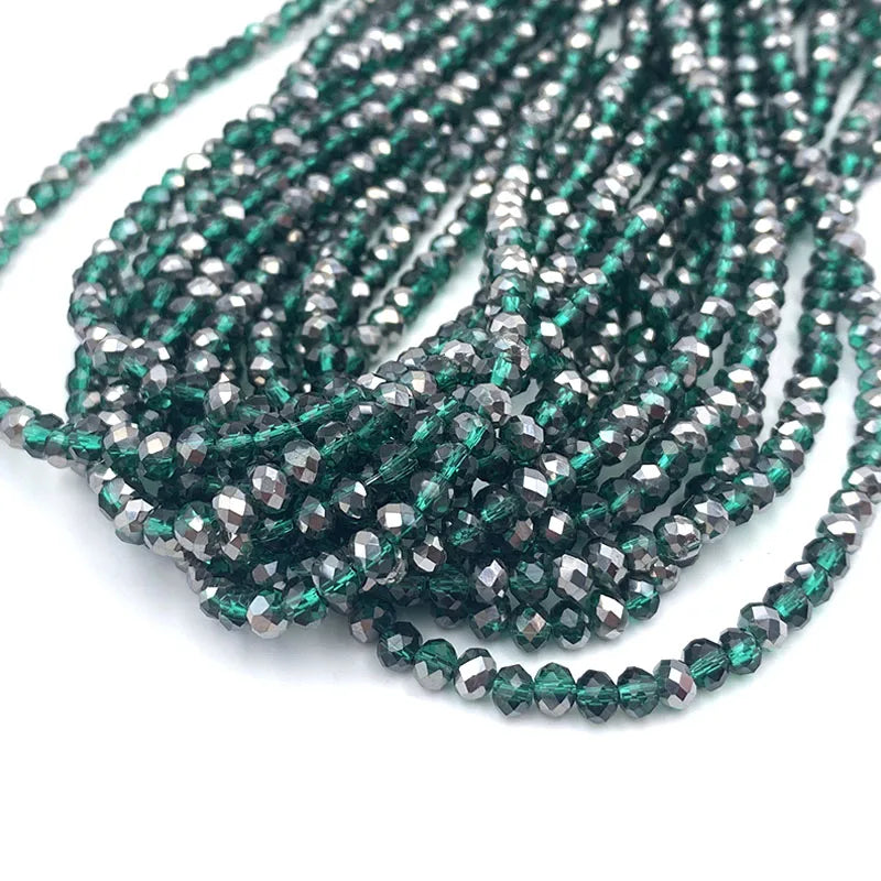 Faceted Crystal Beads, Loose Rondelle Spacers 2 3 4 6 8mm