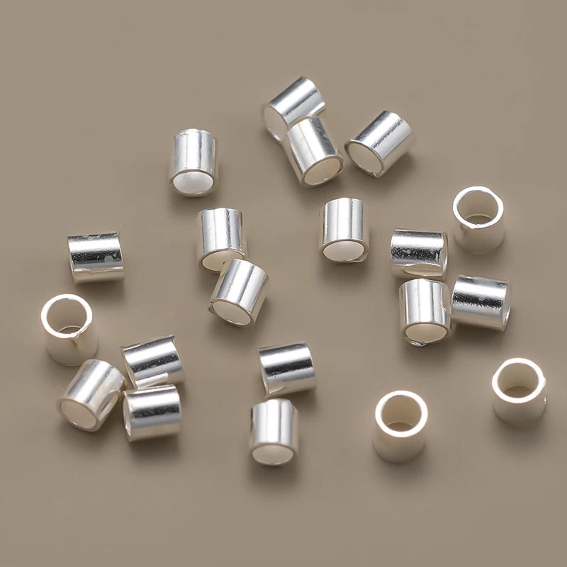 925 Sterling Silver Hypoallergenic Loose Crimp Tube Beads 10pcs