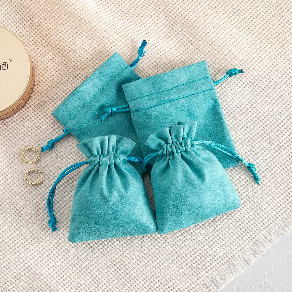 Velvet Drawstring Bags, Small Gift Pouches, 5pack Jewelry Packaging and Display