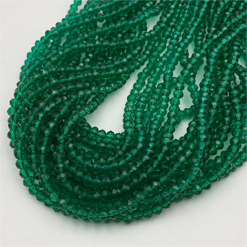 Faceted Crystal Beads, Loose Rondelle Spacers 2 3 4 6 8mm