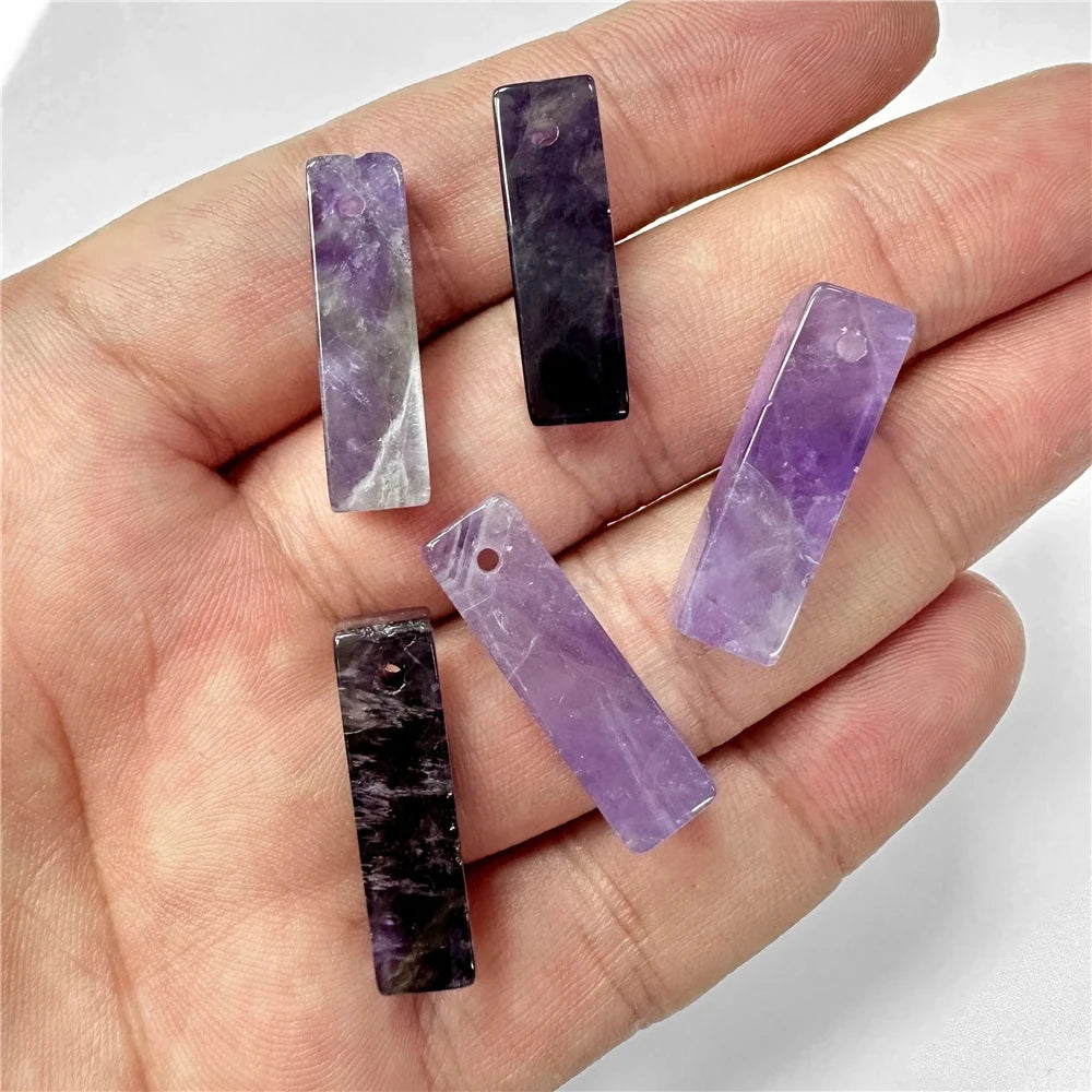 Amethyst Pendant Beads, Natural Healing Gemstones, 9 sizes & Shapes, 2pcs