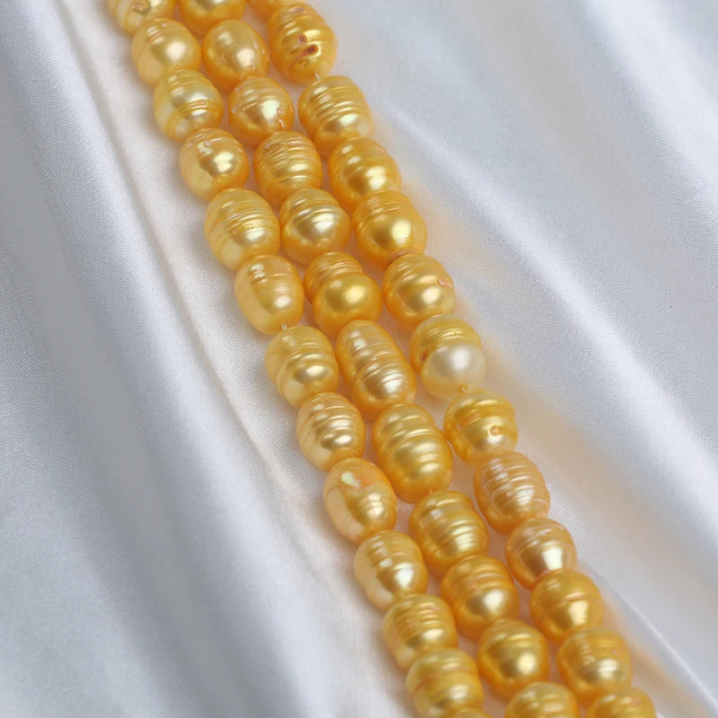 Natural Freshwater Rice Pearl Beads Strand,  11-12mm