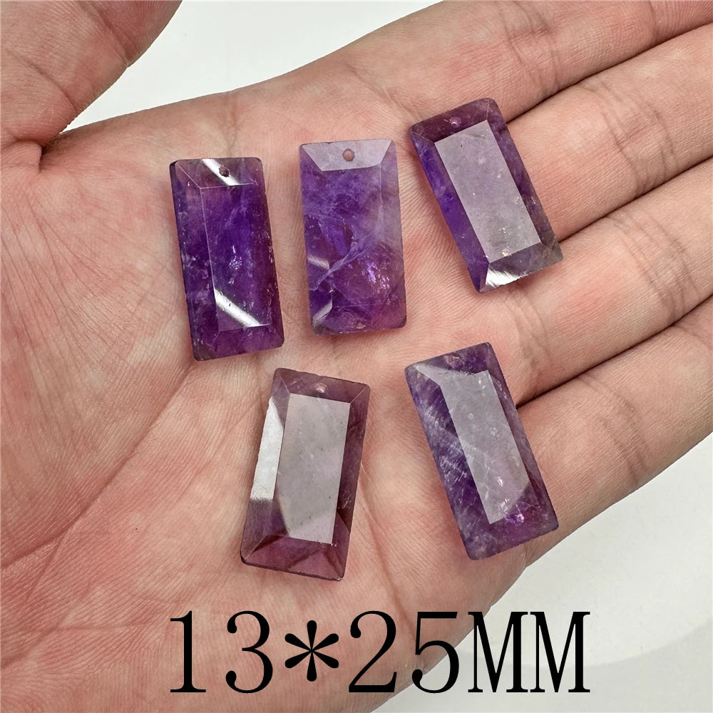 Amethyst Pendant Beads, Natural Healing Gemstones, 9 sizes & Shapes, 2pcs