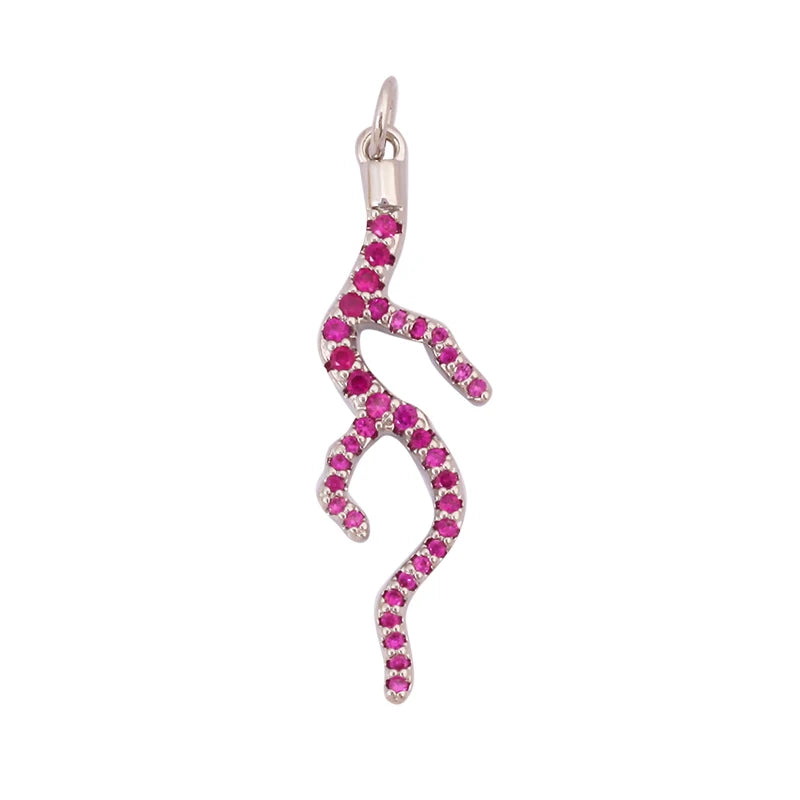 Red Pepper & Coral Charm Collection, 18k Gold Zircon