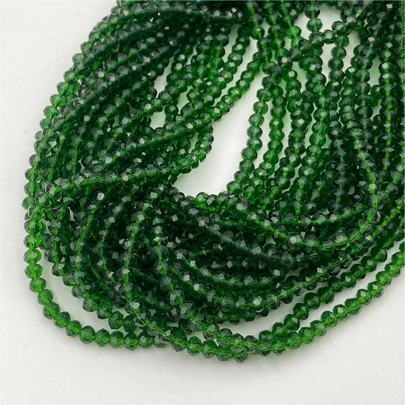 Faceted Crystal Beads, Loose Rondelle Spacers 2 3 4 6 8mm