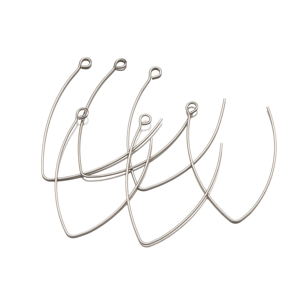 Stainless Steel Anti Allergy V Shape Earring Hooks, Hypoallergenic, 20pcs