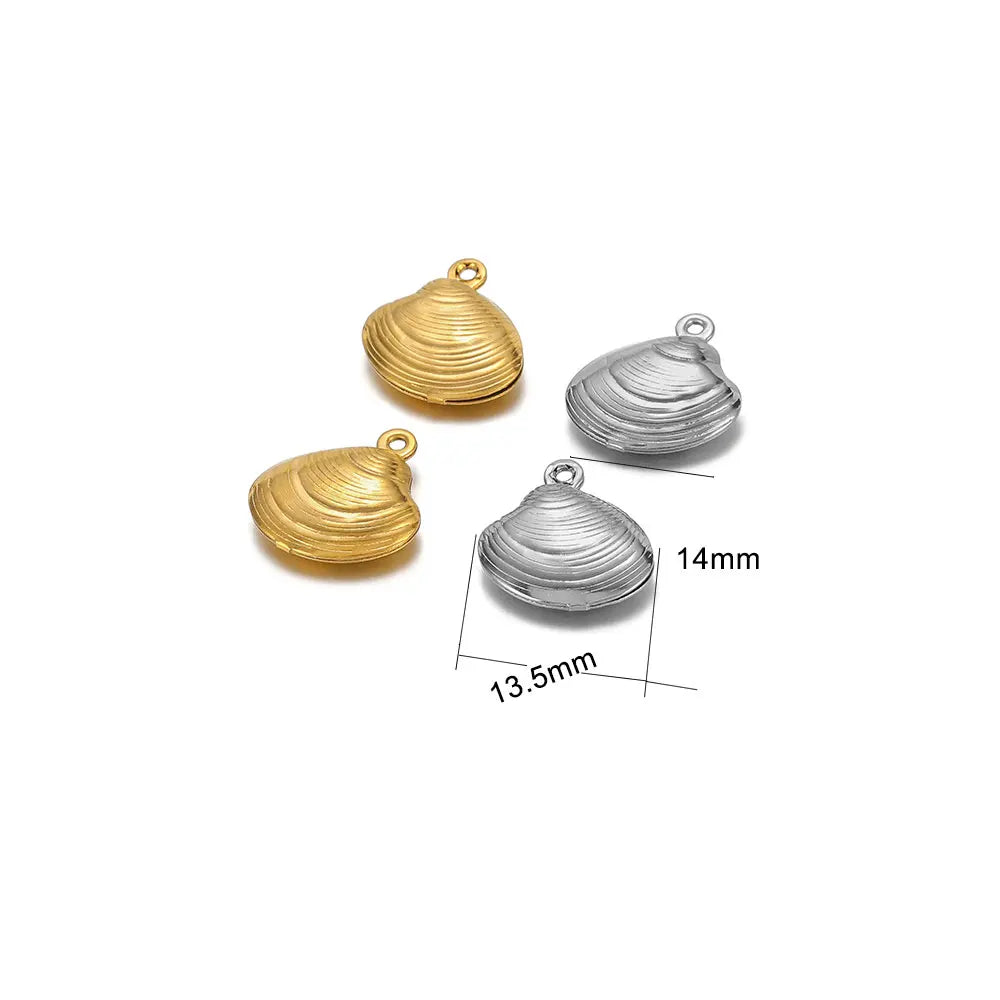 Shell Charms, 14mm, 20Pcs