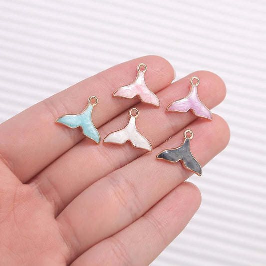 Ultra Marine Life Enamel Charm Collection, Starfish, Shells, Mermaids, 10pcs