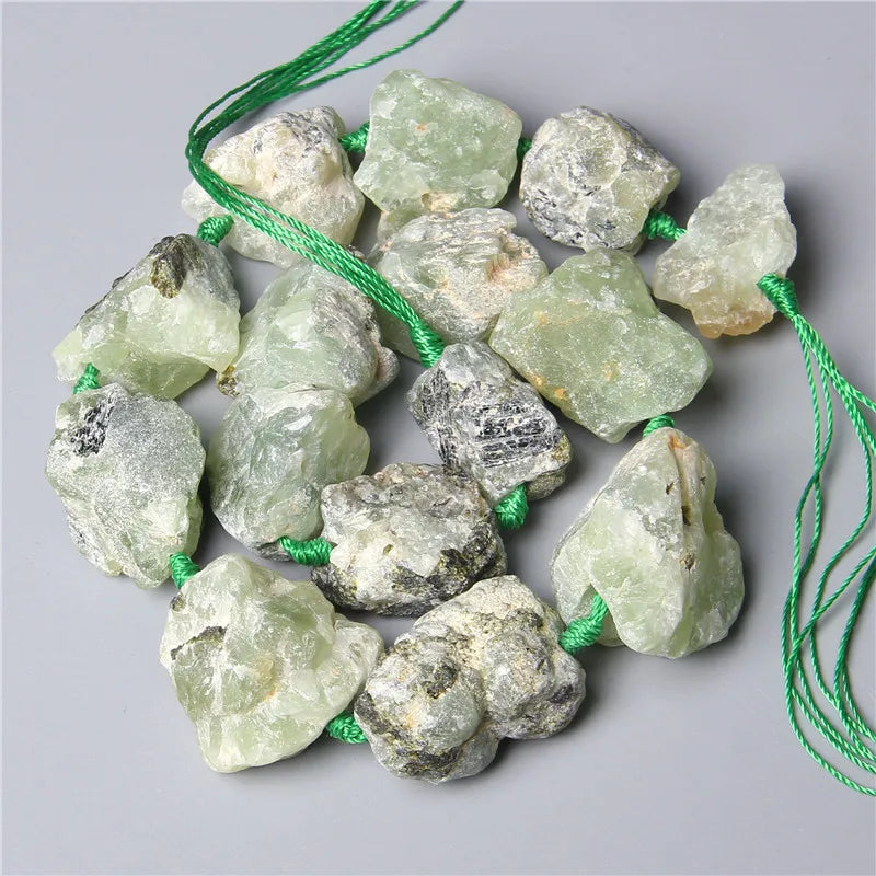 Raw White Quartz Beads, Freeform Crystal Nuggets 2-3cm - 20mm  7-8Pcs