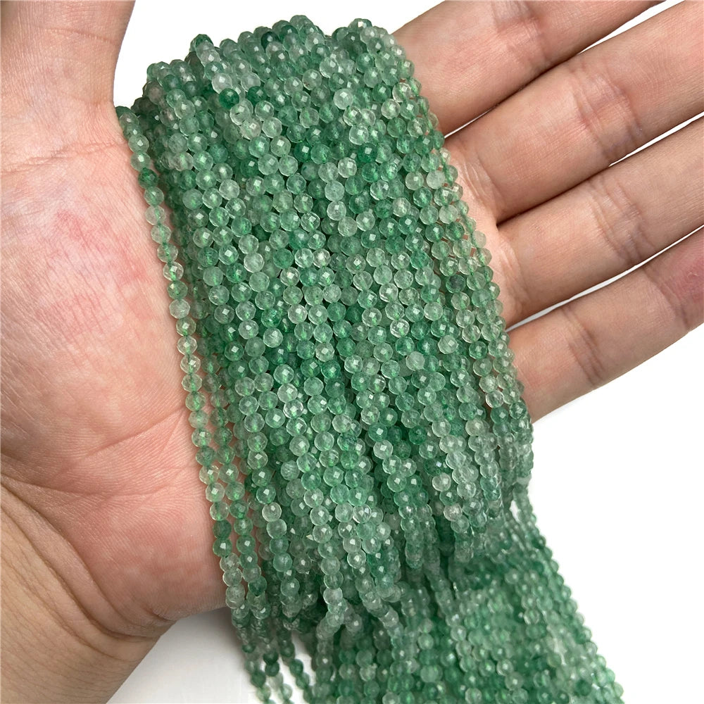 Tiny Green Natural Gemstone Beads, Turquoise, Jade, Agate, Quartz, Amazonite, 2 3 4 mm 15.5" Strand