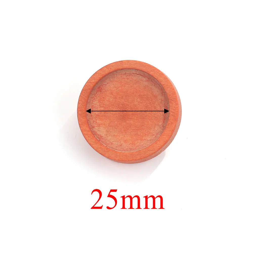 Blank Wood Cabochon Brooch Base Settings, Fits 20 25 30 40mm, Round Bezel Tray Blanks