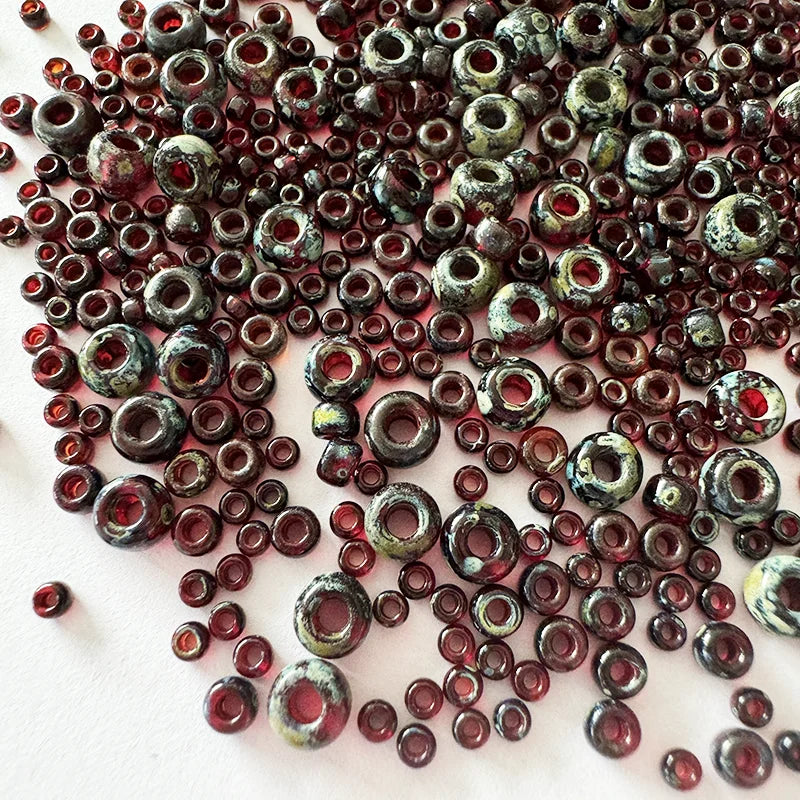 Miyuki Round Picasso Beads, Boho Style color and size Mixes, 2mm 3mm 4mm, 10Grams/bag