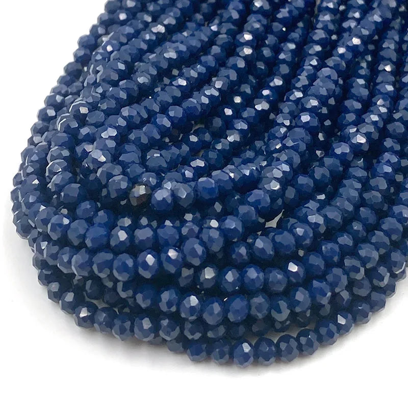 Faceted Crystal Beads, Loose Rondelle Spacers 2 3 4 6 8mm