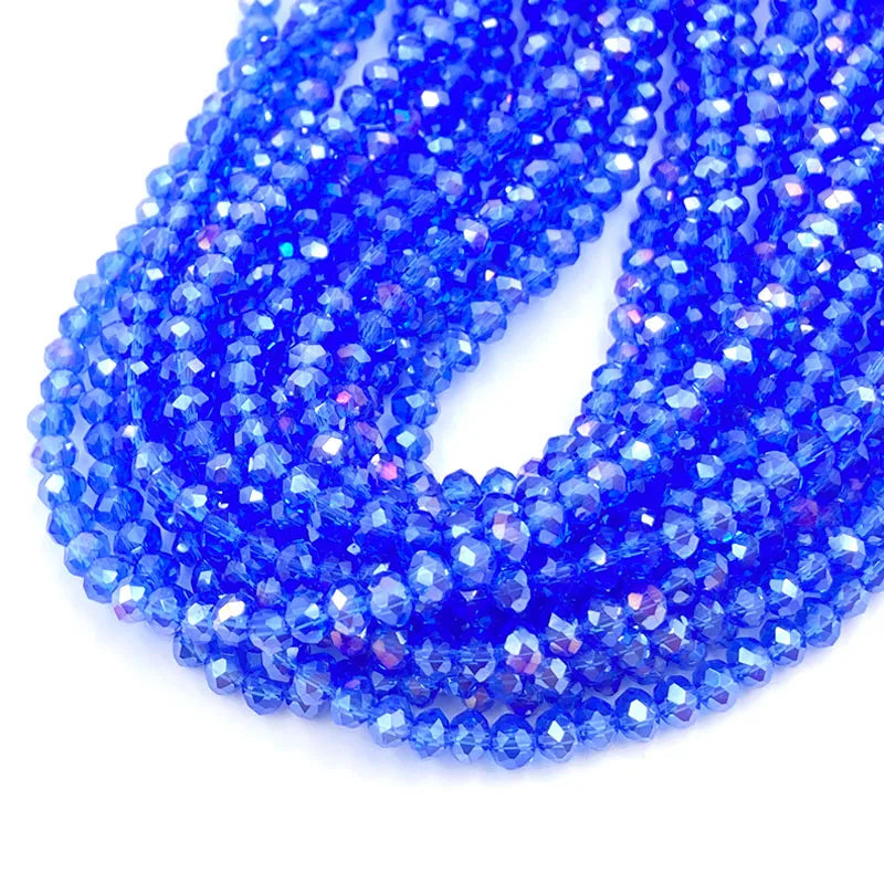 Faceted Crystal Beads, Loose Rondelle Spacers 2 3 4 6 8mm