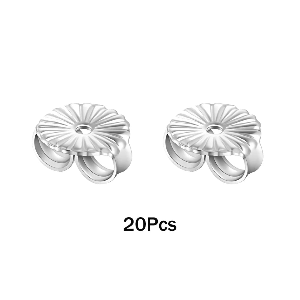 925 Silver 18K Gold Plated Copper Earrings Backs, 20pcs Replacement Lifters for Heavy Stud Earrings