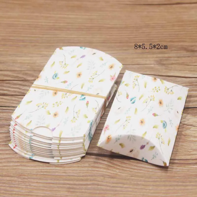 Paper Pillow Boxes 10/30pcs, 46 color options