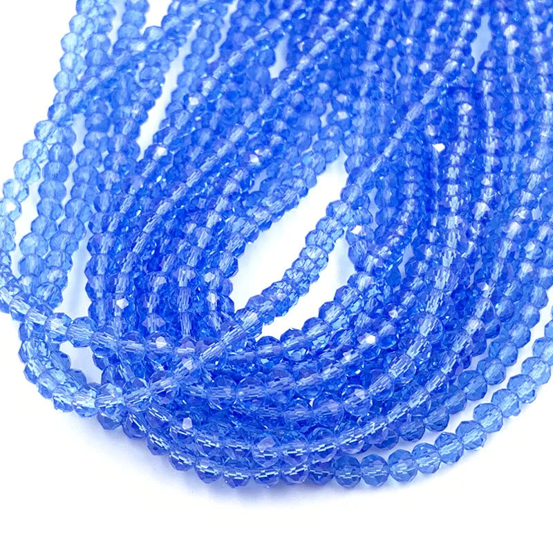 Faceted Crystal Beads, Loose Rondelle Spacers 2 3 4 6 8mm