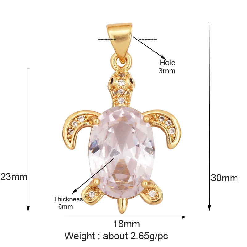 Nautilus 18k Gold Plated Zircon Charm Collection