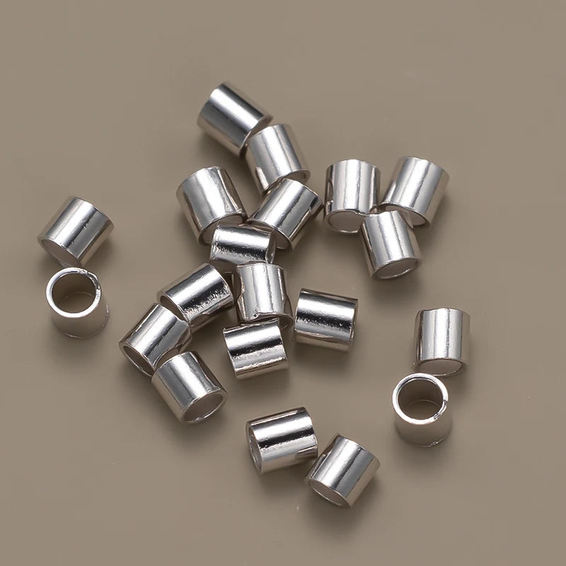 925 Sterling Silver Hypoallergenic Loose Crimp Tube Beads 10pcs