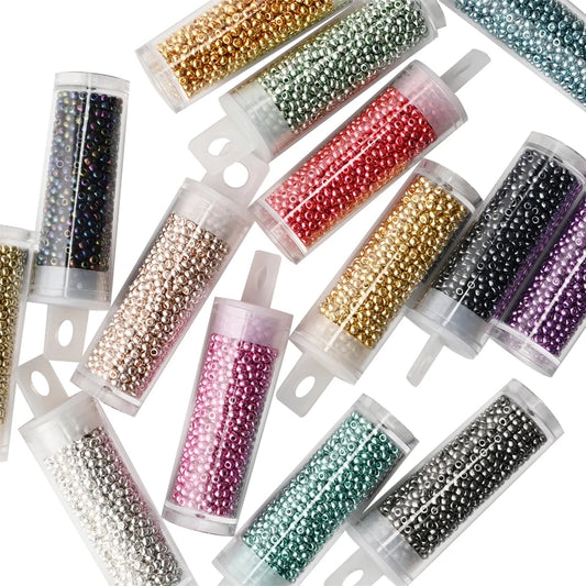 Metallic Seed Beads 12Grams/Tube 2mm, 1200pcs