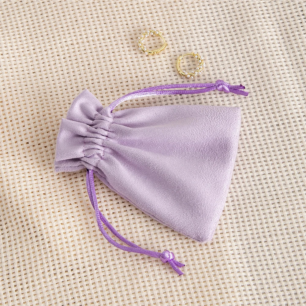 Velvet Drawstring Bags, Small Gift Pouches, 5pack Jewelry Packaging and Display