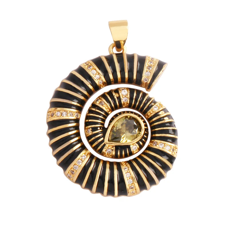 Nautilus 18k Gold Plated Zircon Charm Collection