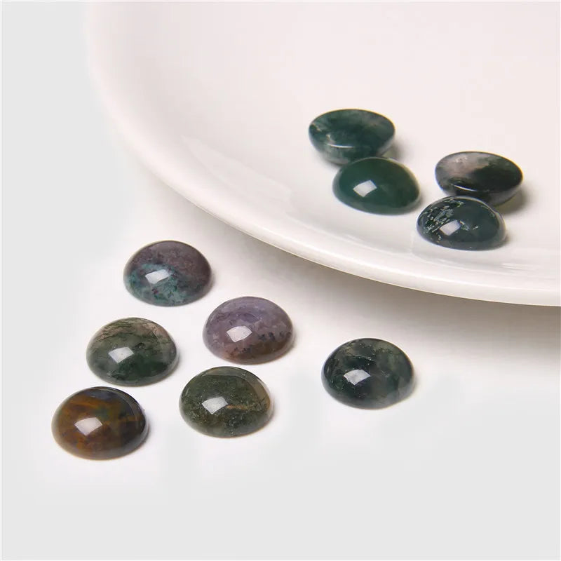 Gemstone Cabochons, 4mm-14mm, 10Pcs