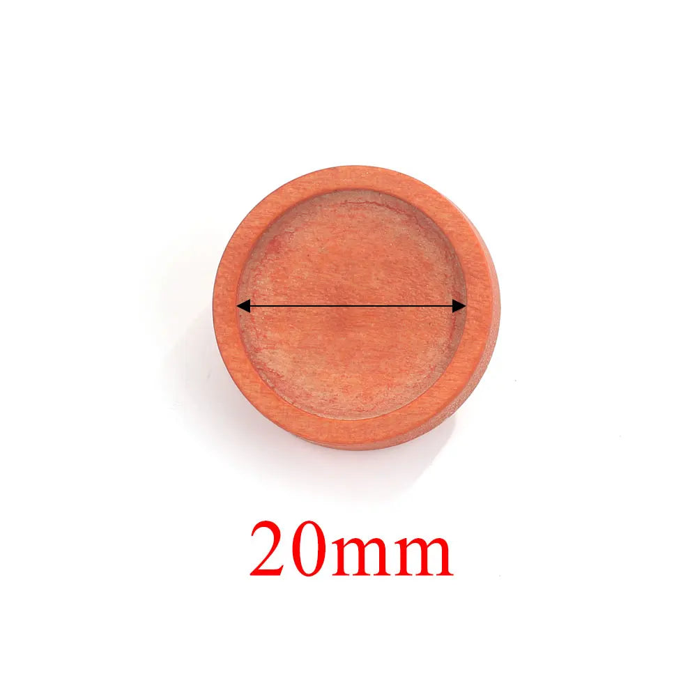 Blank Wood Cabochon Brooch Base Settings, Fits 20 25 30 40mm, Round Bezel Tray Blanks