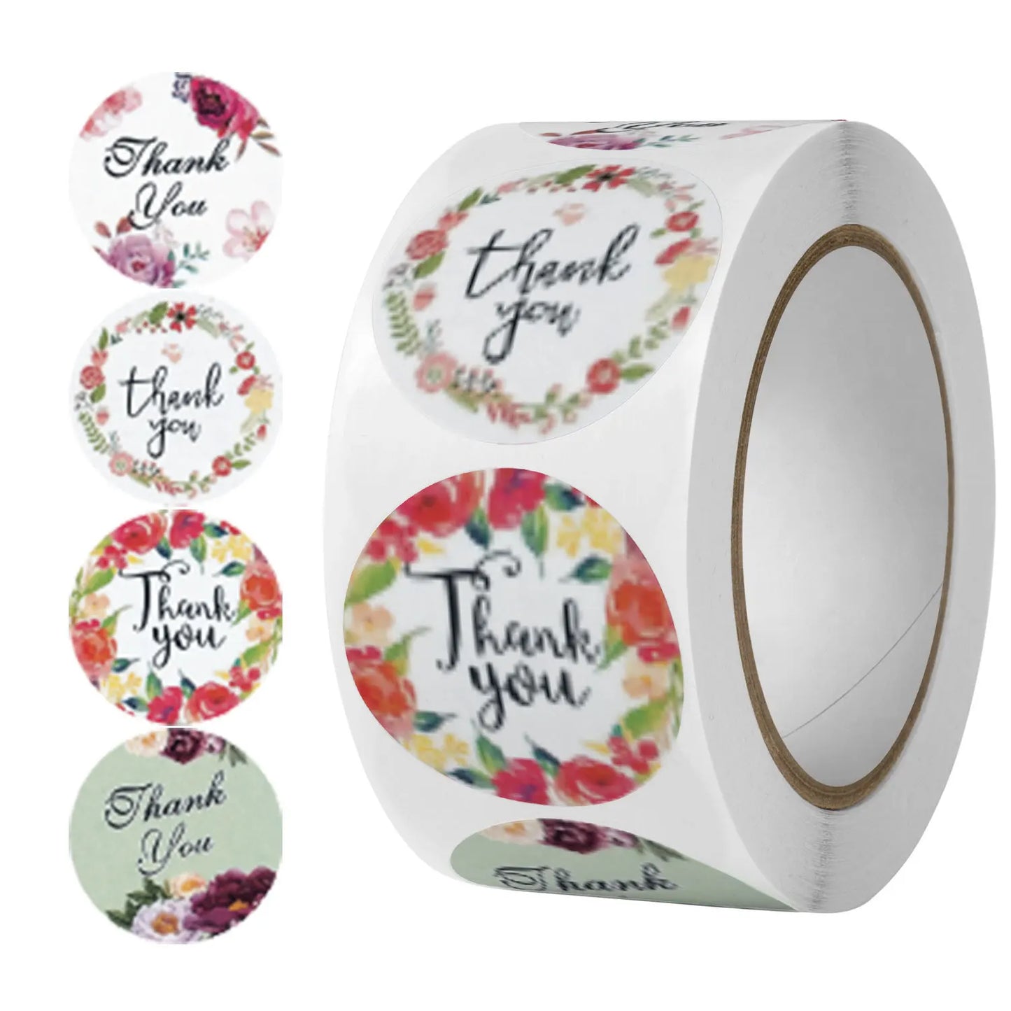 Thank You Stickers Self-Adhesive Labels 500pcs,  25mm, over 25 Designs