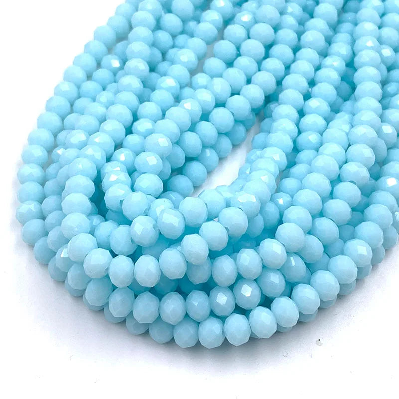 Faceted Crystal Beads, Loose Rondelle Spacers 2 3 4 6 8mm