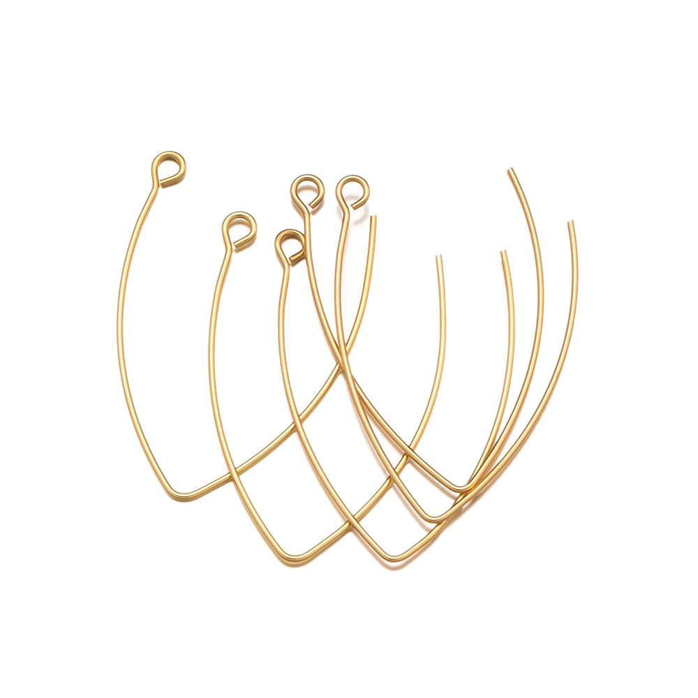 Stainless Steel Anti Allergy V Shape Earring Hooks, Hypoallergenic, 20pcs