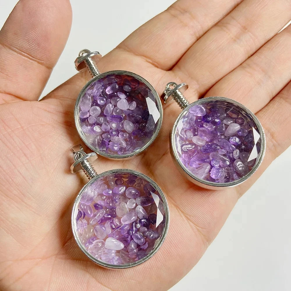 Amethyst Pendant Beads, Natural Healing Gemstones, 9 sizes & Shapes, 2pcs