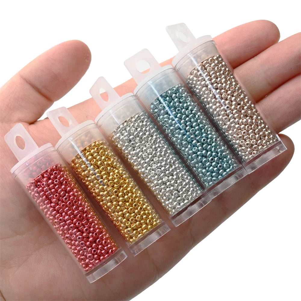 Metallic Seed Beads 12Grams/Tube 2mm, 1200pcs