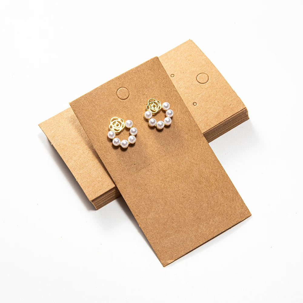 Earring Card Holders, Paperboard, 50Pcs 5x9cm