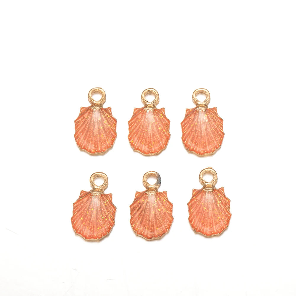 Oceanic Gold Plated Sea Shell Charms 10pcs