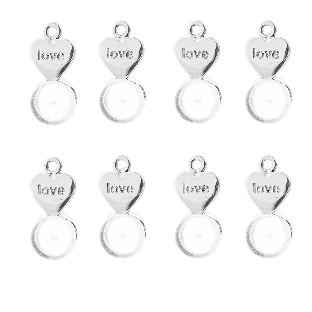 Heart Love Silicone Earring Lifters, Adjustable Replacement for Studs, Hypoallergenic, 10Pcs