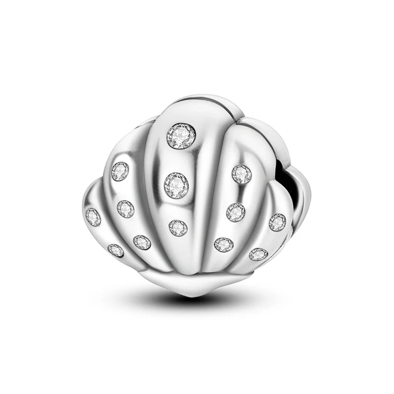 Ocean Blue Collection - Large Hole Charm Beads, European Style, Sea, Octopus, Turtle, Mermaid, Fits Original Pandora Bracelets, 925 Sterling Silver