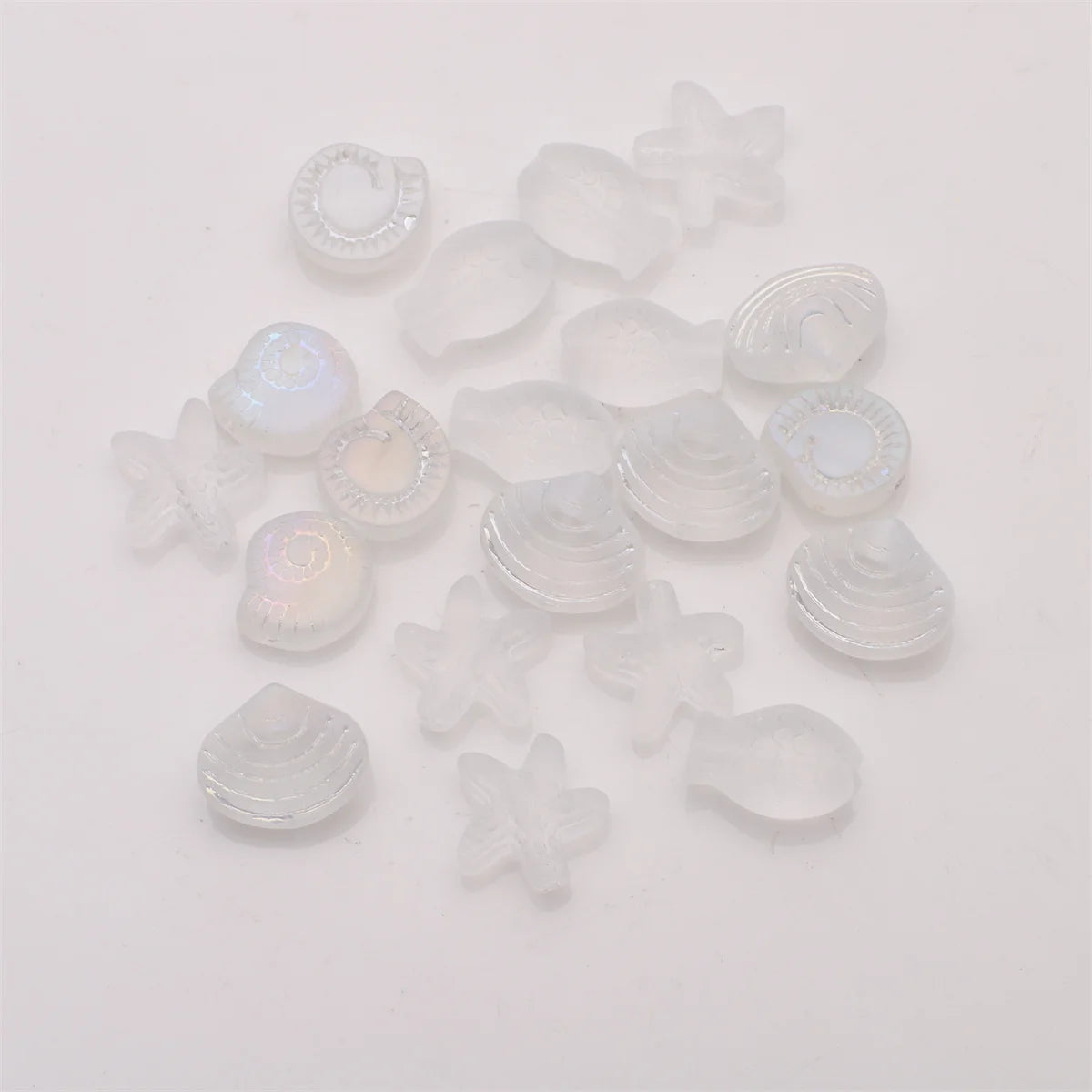 All Aboard Ocean Charm Collection, 20 Pcs Mixed Shapes Starfish /Snail /Shell/ Small Fish