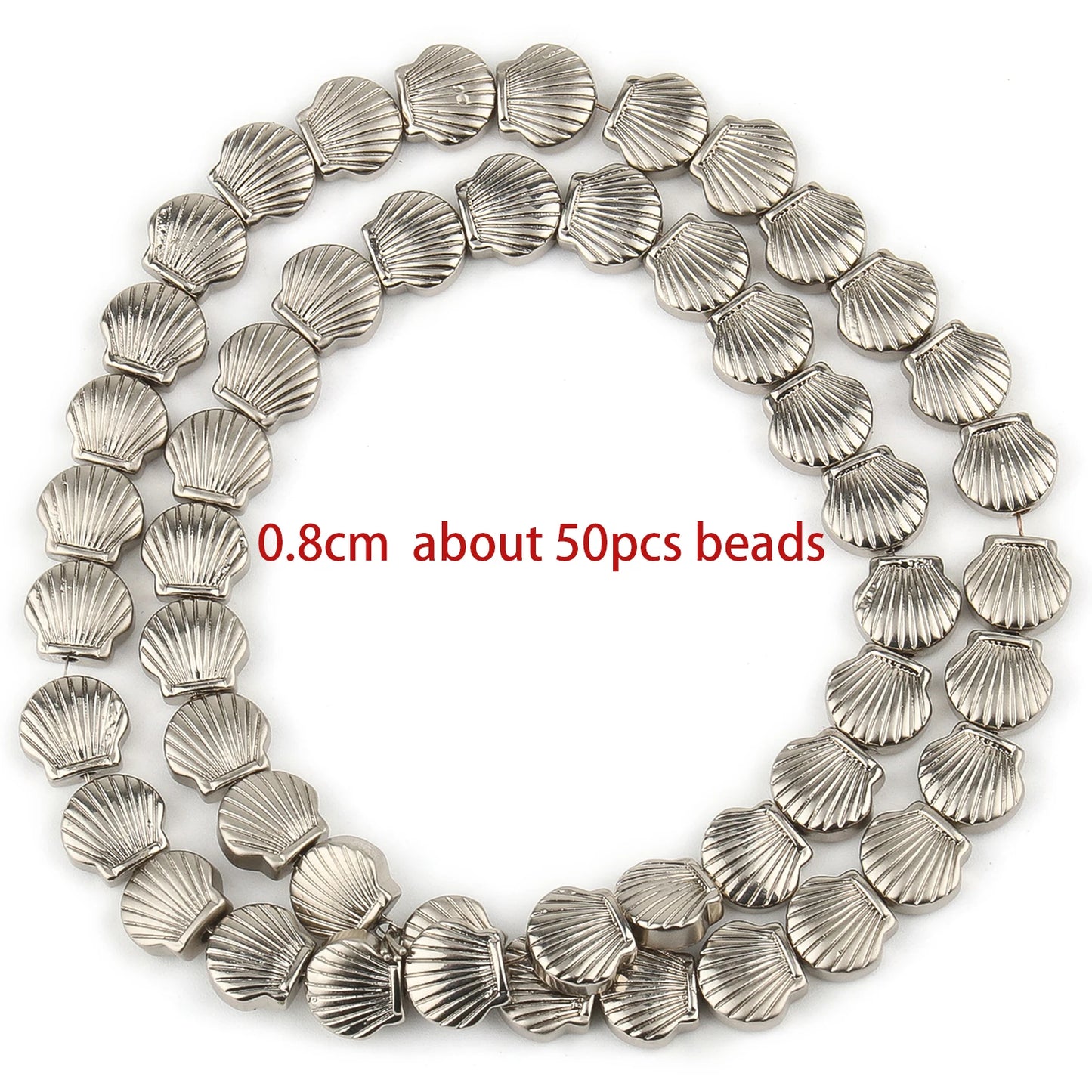 Pearl Ash Stone Shell Beads  15'' 6mm 8mm