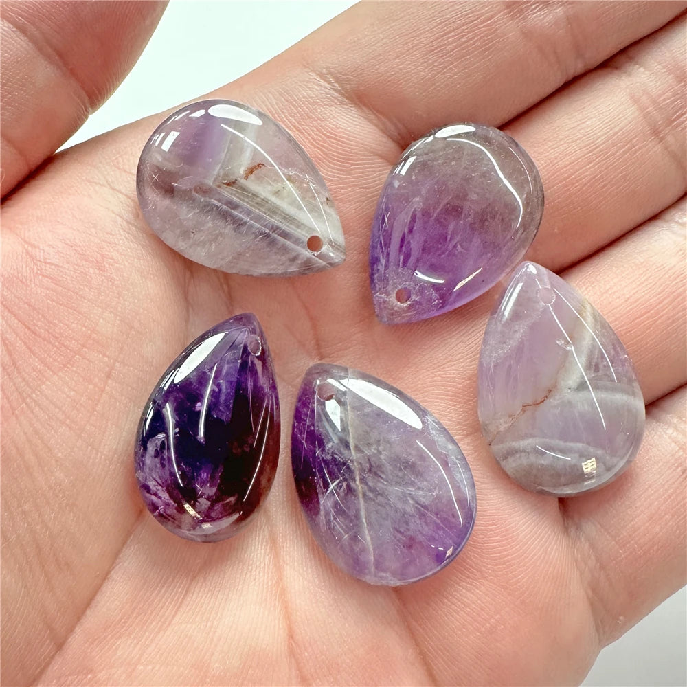 Gemstone Water Drop Top Driled Pendants, 18X25MM