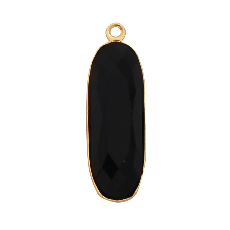 All Seeing Glass Bezel Pendants, 18k Gold Plated CZ Micro Pave